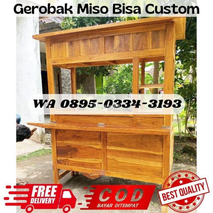 Pembuatan Gerobak Mie Ayam Bakso Kayu Jati Mahoni Custom Cipatat di ...