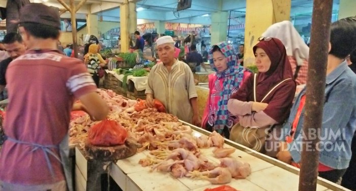 Harga ayam kampung potong di Kebonpedes, Sukabumi