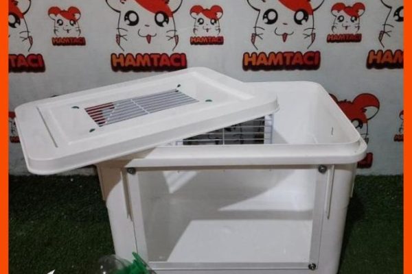 Kandang Hamster / Landak Mini / Gerbil / Marmut Reptil Box Eskrim 8L kandang Akrilik dengan LED