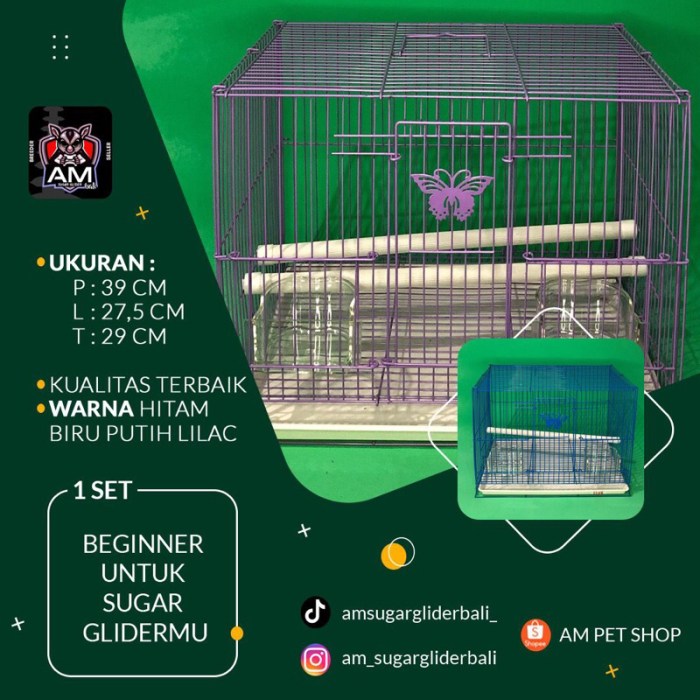 Kandang ternak Umbaran jumbo ukuran 60*40 gratis tempat minum dan tempat kotoran kandang kucing kandang hamster kandang kelinci kandang sugar glider kandang ayam kandang burung kandang musang