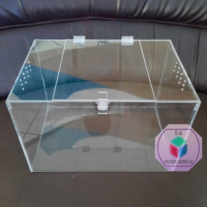 Jual Decide Acrylic Akrilik Kandang Gecko Tarantula Reptil | Shopee ... Kandang Gecko Plus Hiding Cave / Kandang Akrilik Reptil