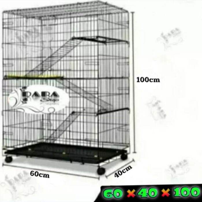 Kandang Kucing Besi Lipat // Ukuran 60 × 40 × 100 Cm // Untuk Kucing ... Kandang Kucing Besi Lipat // Ukuran 60 × 40 × 100 Cm // Untuk Kucing ...