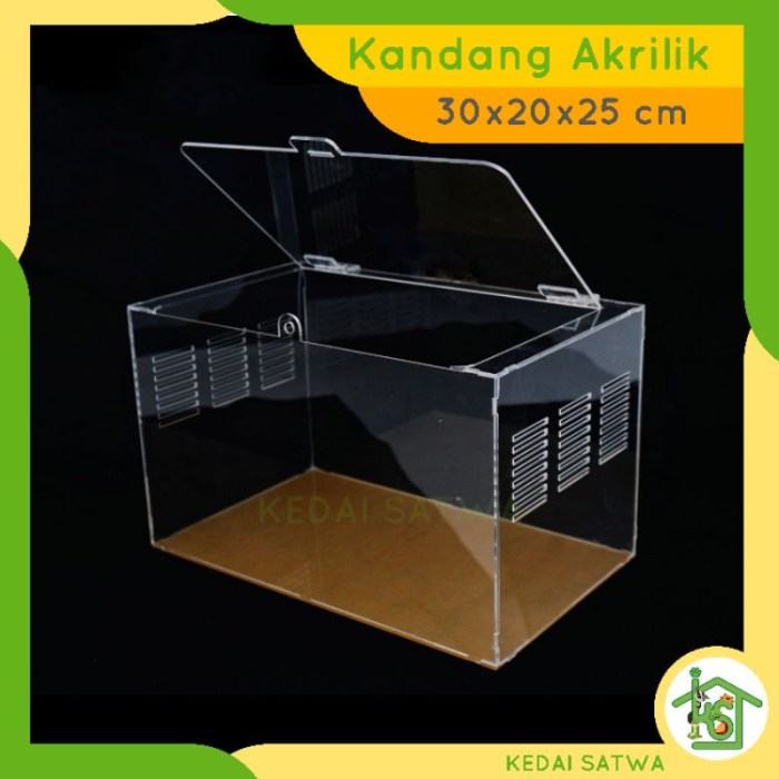 Jual Box Akrilik Kandang Hewan Hamster Reptil Ular 30x20x25 cm | Shopee ... Akrilik box reptil / kandang hewan