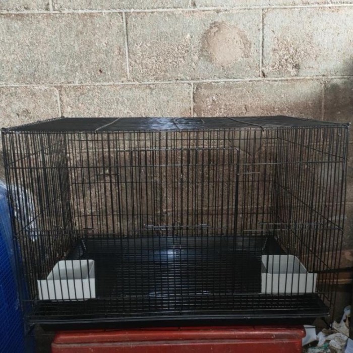 Jual Kandang Besi Lipat Jumbo 60X42X42 Kandang Kucing Anjing Kelinci ... Kandang Besi Lipat JUMBO 60x42x42 Untuk Burung, Kucing, Anjing, Sugar Glider, Hamster, Reptile Kandang Kucing