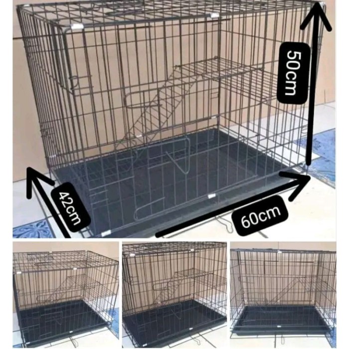 Jual KANDANG KUCING UK 60X40X50 TINGKAT SATU LIPAT | Shopee Indonesia Jual KANDANG KUCING UK 60X40X50 TINGKAT SATU LIPAT | Shopee Indonesia