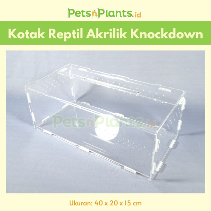 Jual Acrylic Crystal Clear Reptile Cage - Kandang Gecko Iguana Reptil ... 1 SETT TERARIUM REPTIL AKRILIK / KANDANG REPTIL PVC BOARD TRANSPARAN UK L 30x20x15cm