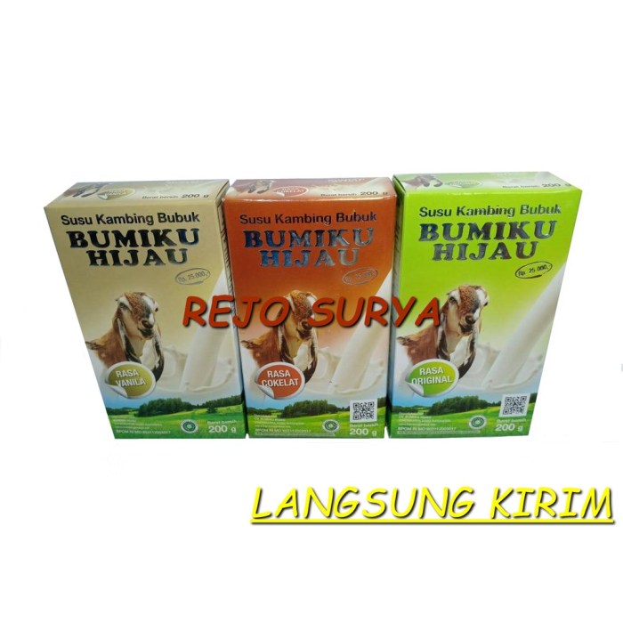 Jual Susu Kambing Bubuk Bumiku HIjau | Shopee Indonesia Susu kambing di Buahbatu, Kota Bandung