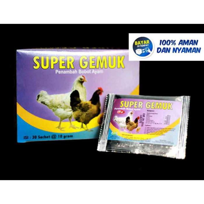 SUPER GEMUK PENAMBAH BOBOT AYAM PENGGEMUK AYAM UNGGAS 1 DUS isi 30 ... Daun penggemuk ayam di Tegallalang, Gianyar