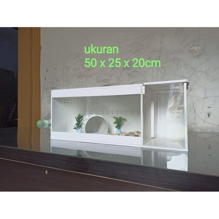 Jual kandang gecko/kandang reptile plus tempat pakan hidup ukuran L ... Jual kandang gecko/kandang reptile plus tempat pakan hidup ukuran L ...