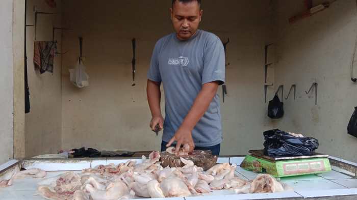 Harga Daging Ayam di Pasar Banjarsari Ciamis Naik Hingga 40 Ribu per Kg ... Ayam afkir di Purwadadi, Ciamis
