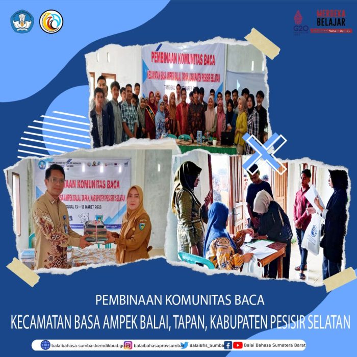 Pembinaan Komunitas Baca KecamatanBasa Ampek Balai, Tapan, Kabupaten ...