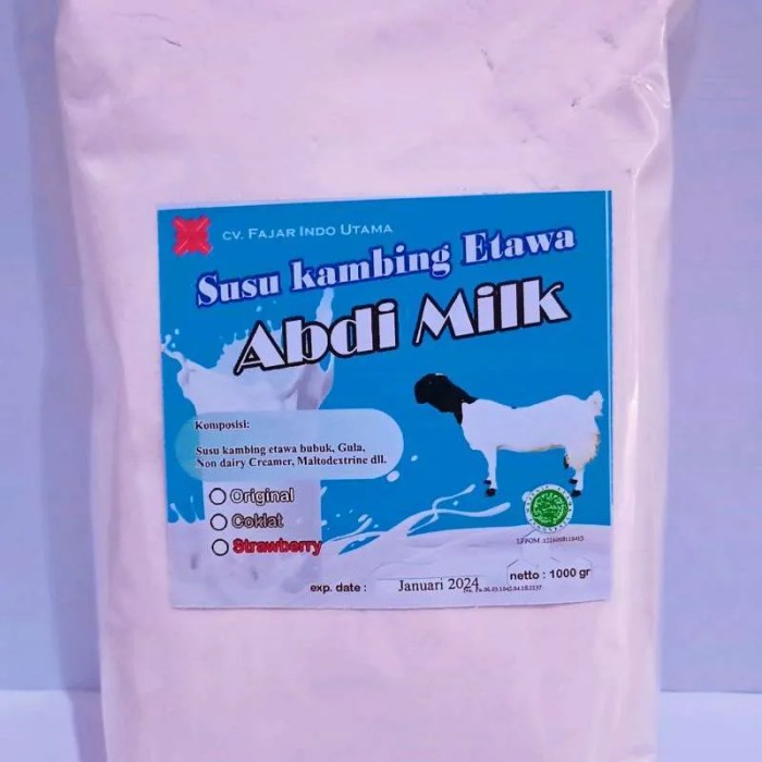 Susu kambing di Kutawaluya, Karawang