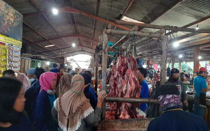 Permintaan Meningkat, Harga Daging di Palembang Naik Menjadi Rp150.000 ... Daging kambing di Sematang Borang, Kota Palembang