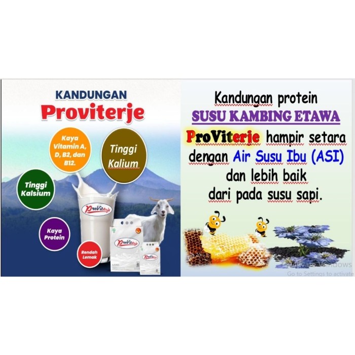 Jual SUSU KAMBING ETAWA PROVITERJE (DIJAMIN ORIGINAL) isi 50 Sachet ... Susu kambing di Kiaracondong, Kota Bandung