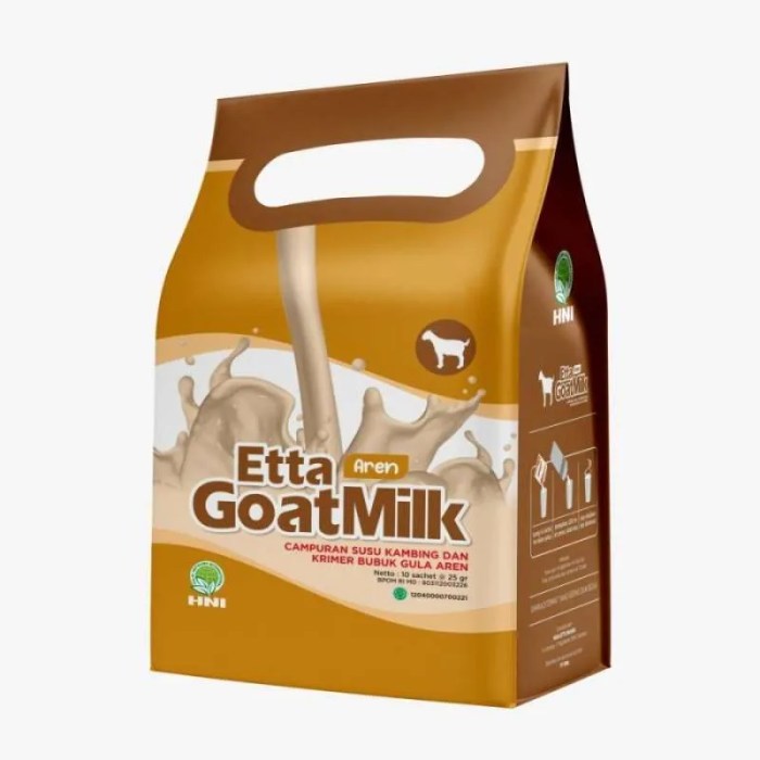 Jual Etta Goat Milk Aren - Susu Kambing - 10 Sachet - HNI HPAI di ... Susu kambing di Kota Depok, Kota Depok