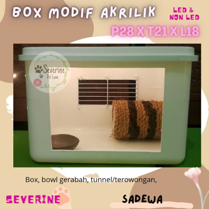 Jual Kandang hamster tingkat Box modif Akrilik kandang hamster Modif ...