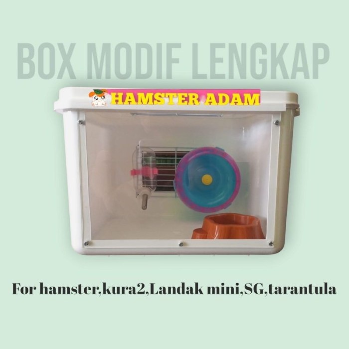 KANDANG BOX MODIF ACRILIC | KANDANG HAMSTER | REPTIL, GECKO, LANDAK MINI, KURA-KURA, TARANTULA