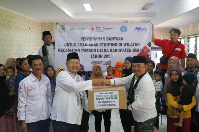 62 Balita Stunting di Tambun Utara Dapat Bantuan Susu dan Telur