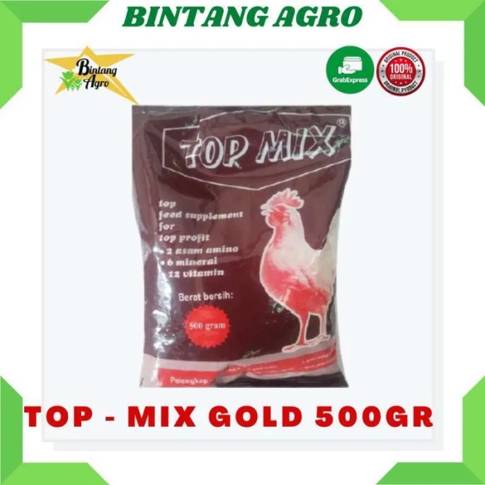 Promo TOP MIX 500 gr MEDION Suplemen Penggemuk Ayam Tingkatkan Produksi ...