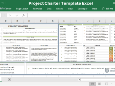 Project Charter Template Excel - Analysistabs